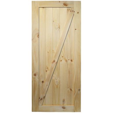 Puerta de pino barn door 80x200 cm natural