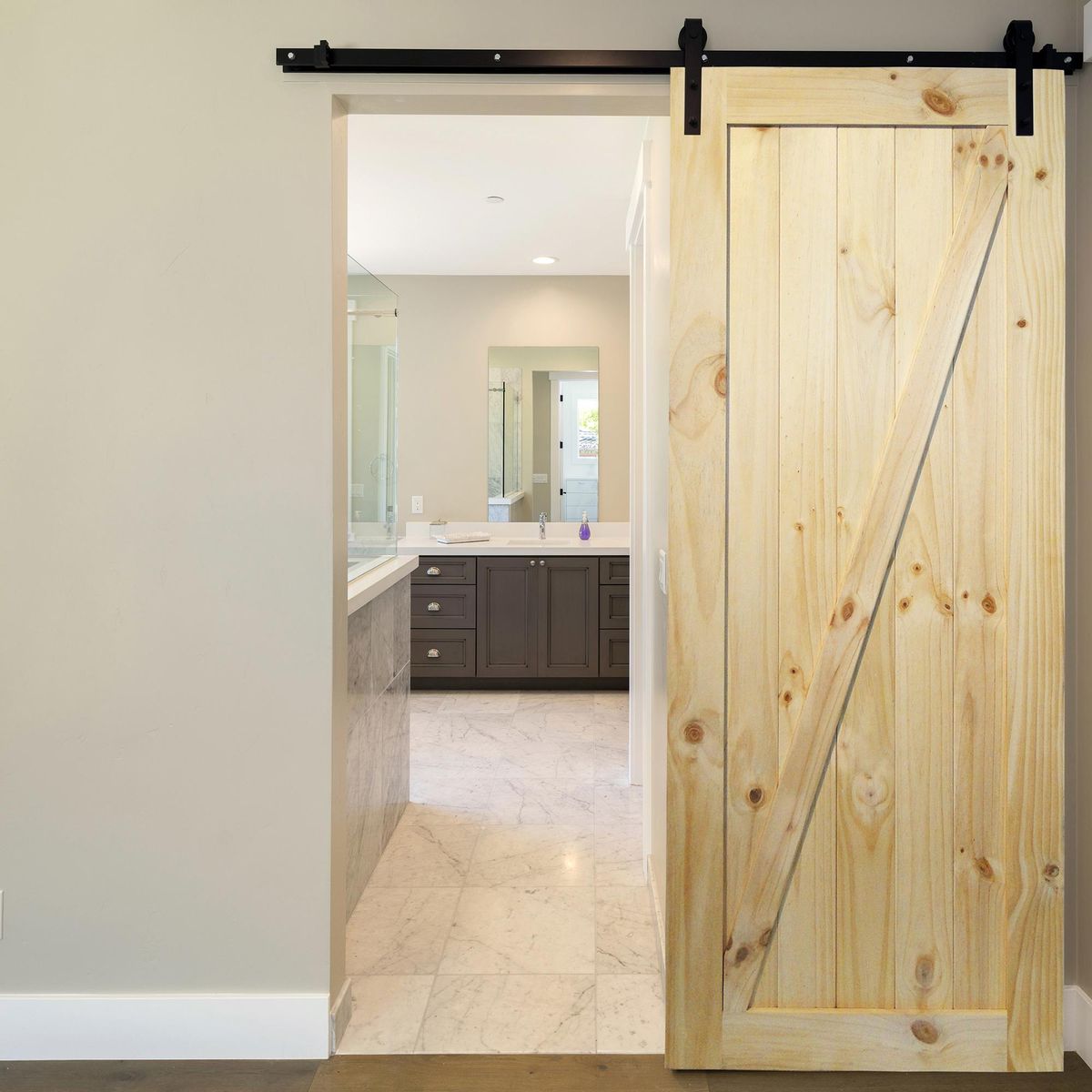 HOLZTEK - Puerta de pino barn door