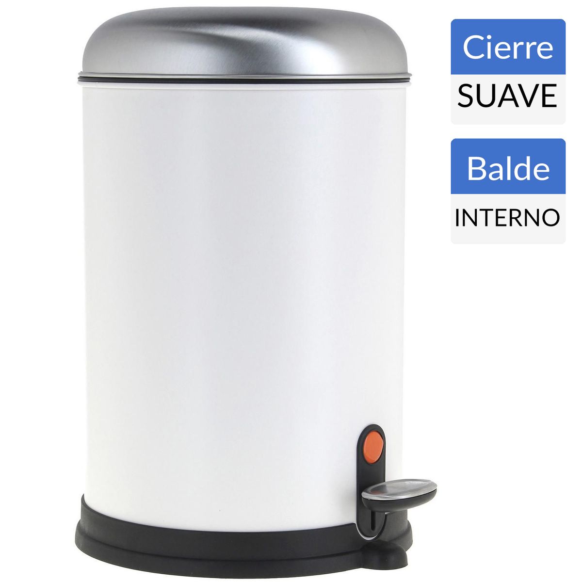 JUST HOME COLLECTION - Papelero de Metal 12 Litros