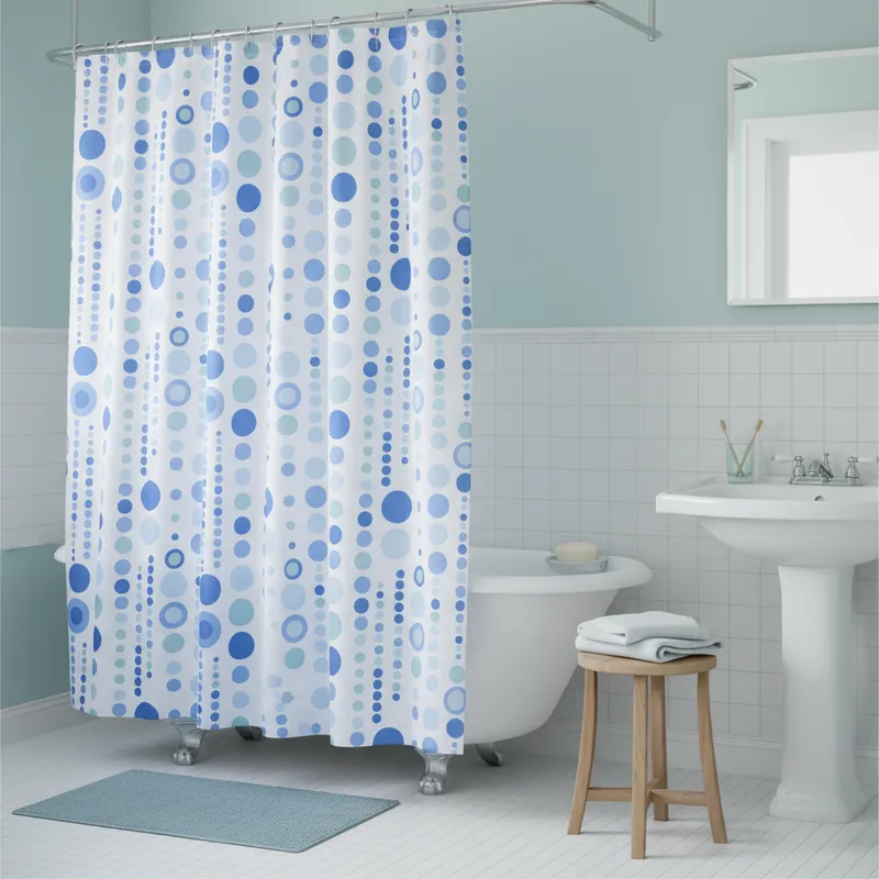 JUST HOME COLLECTION - Cortina de baño Puntos 180x180 cm