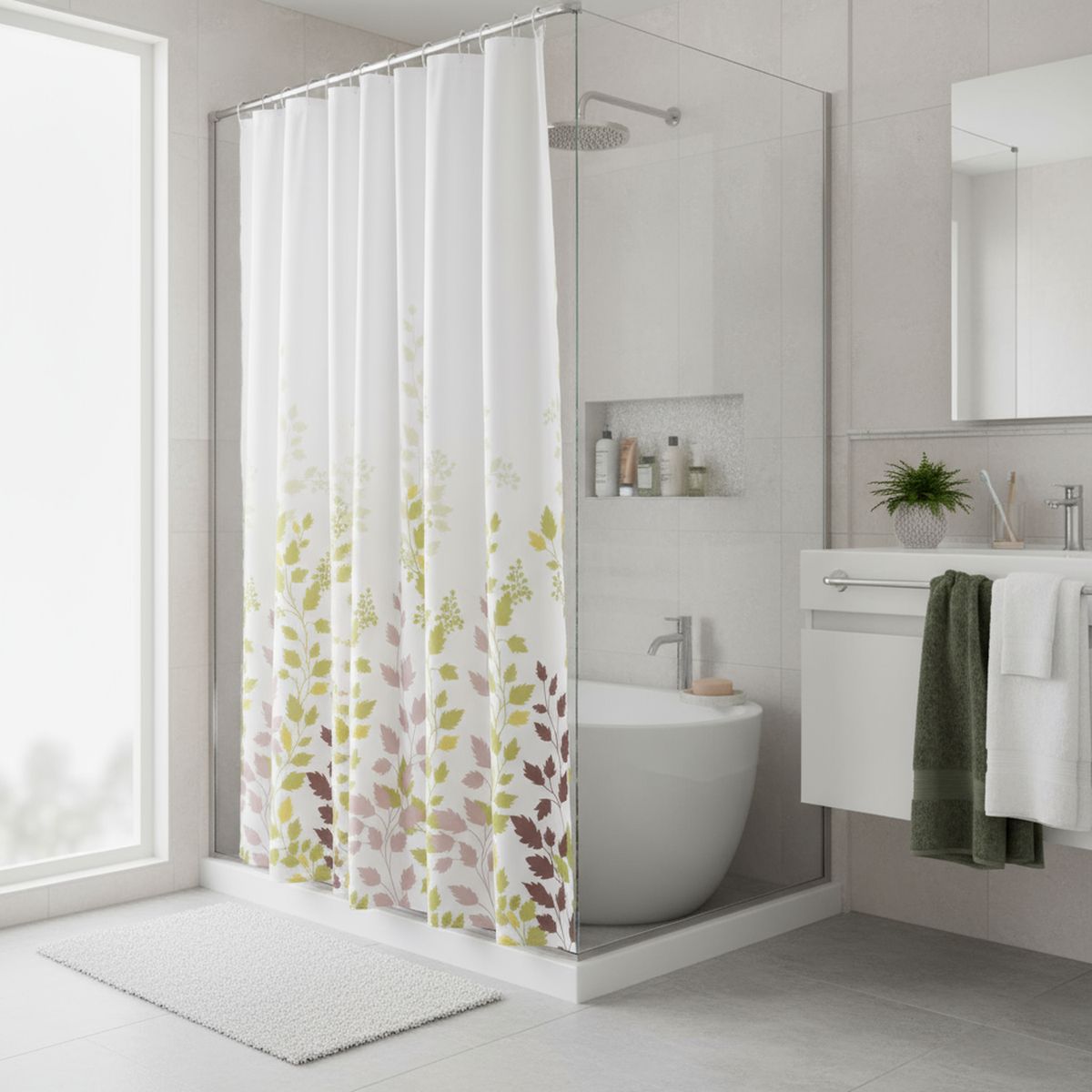 JUST HOME COLLECTION - Cortina de baño 180x180 cm