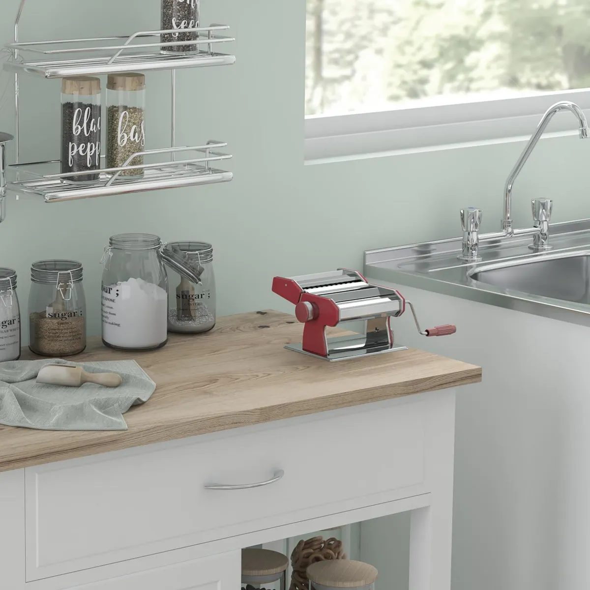 DORAL - Máquina para pastas acero inoxidable 18 cm