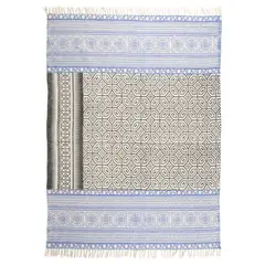 IDETEX - Alfombra Kelim 150x200 cm Algodón Multicolor