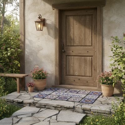 Imagen 2 del producto Limpiapies Mosaicos 45x75 cm Caucho Multicolor