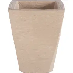 JUST HOME COLLECTION - Macetero Grafiato trapecio de plástico 43x34 cm arena