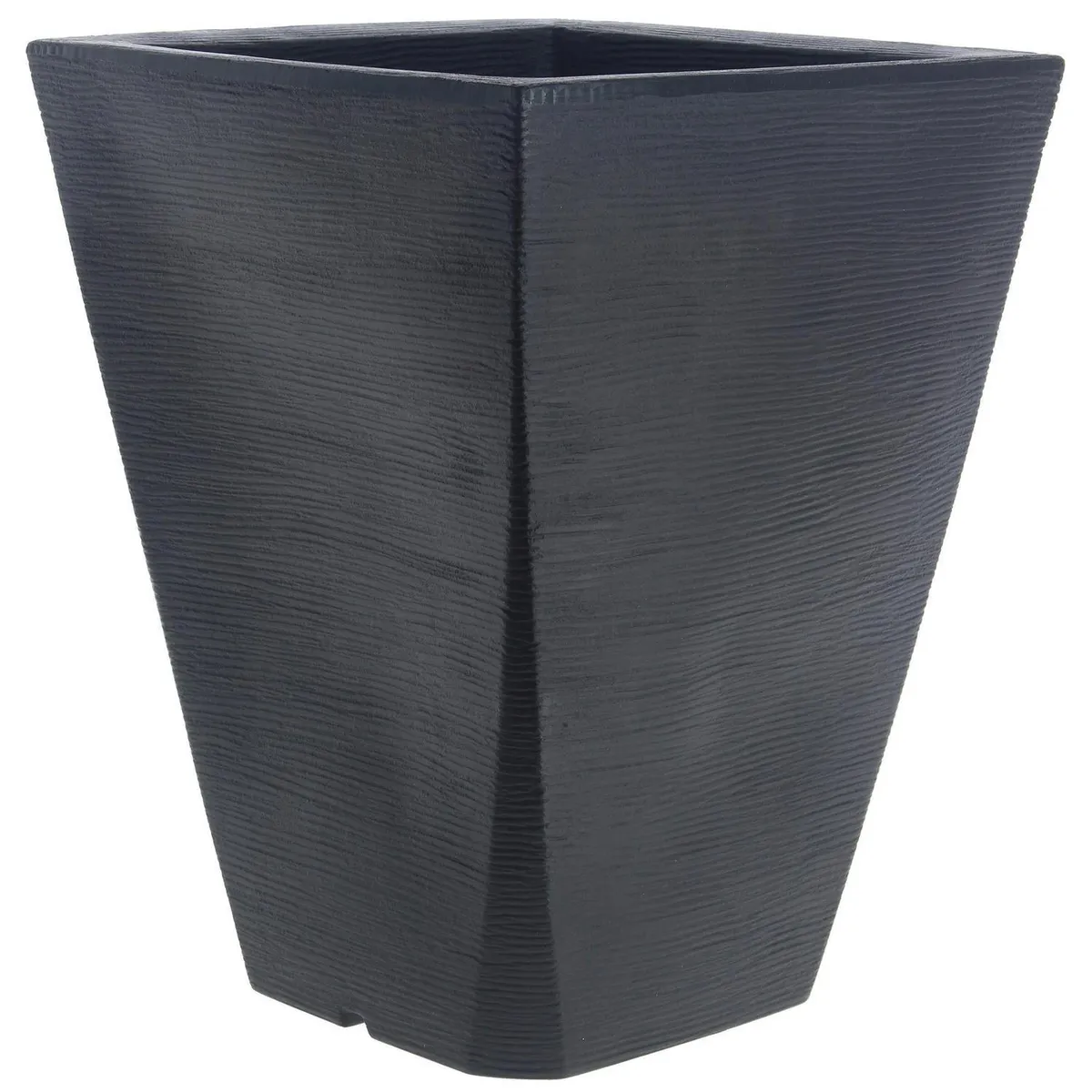 JUST HOME COLLECTION - Macetero Grafiato de Plástico 37x50 cm Negro