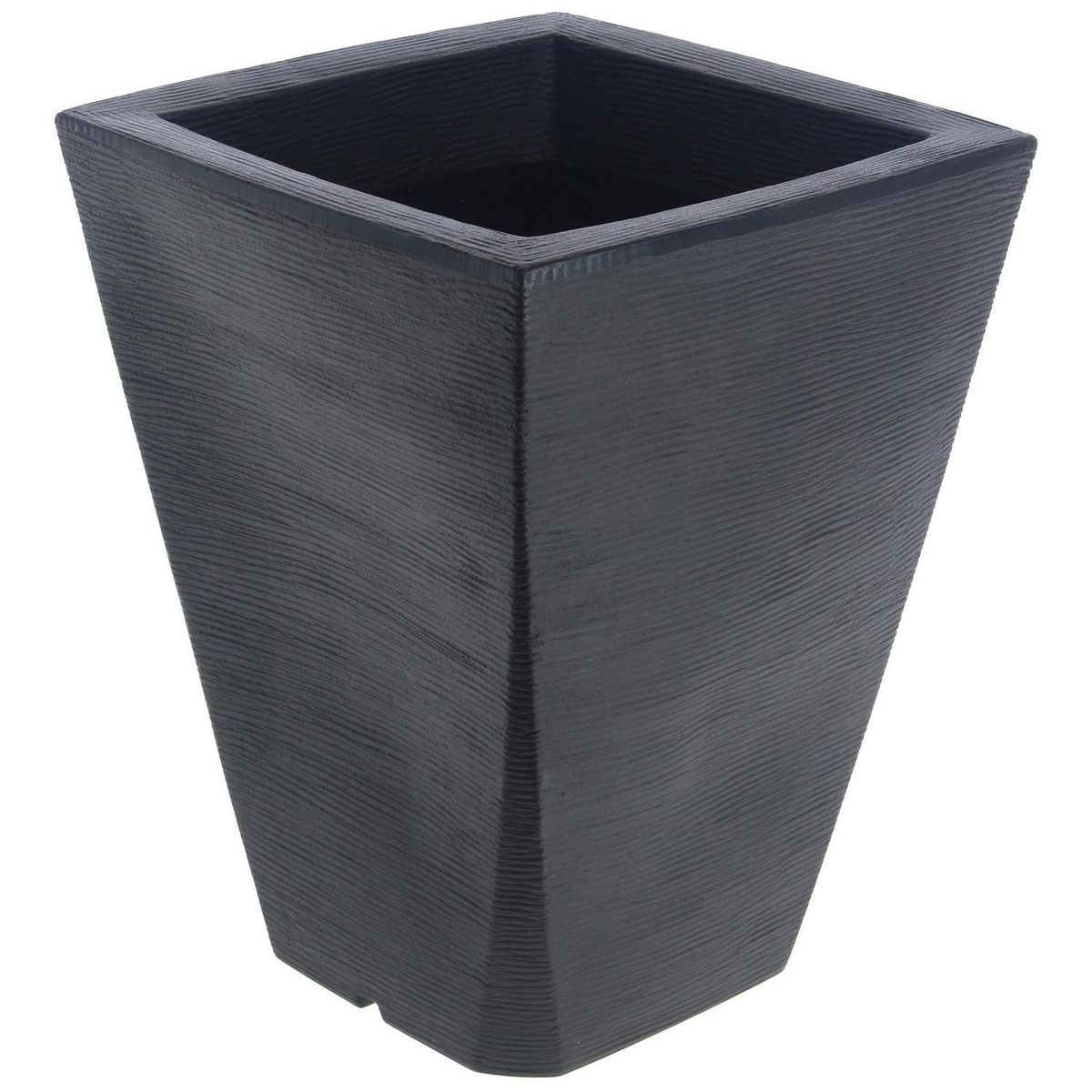 JUST HOME COLLECTION - Macetero Grafiato de Plástico 37x50 cm Negro
