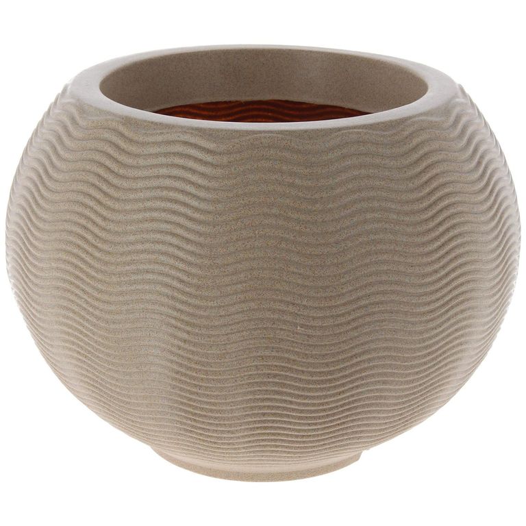 Macetero Ondulado de Plástico 38x26 cm Arena