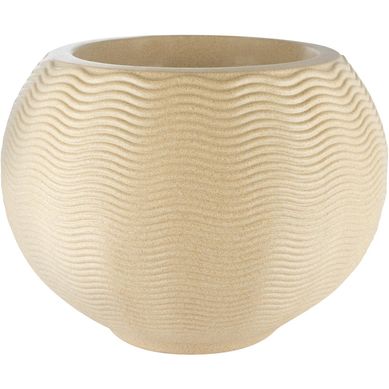 Macetero ondulado redondo de plstico 40x54,7 cm arena