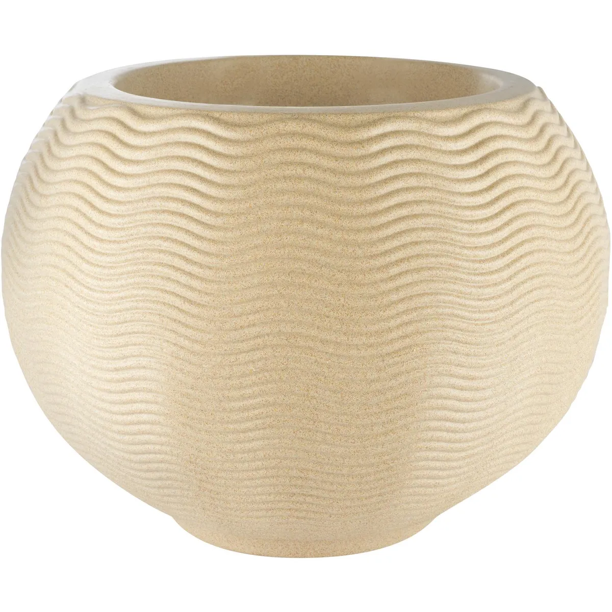 JUST HOME COLLECTION - Macetero Ondulado de Plástico 55x40 cm Arena