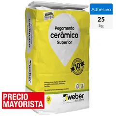 WEBER - Adhesivo Cerámico Piso y muro Superficie Rígido 25 kg