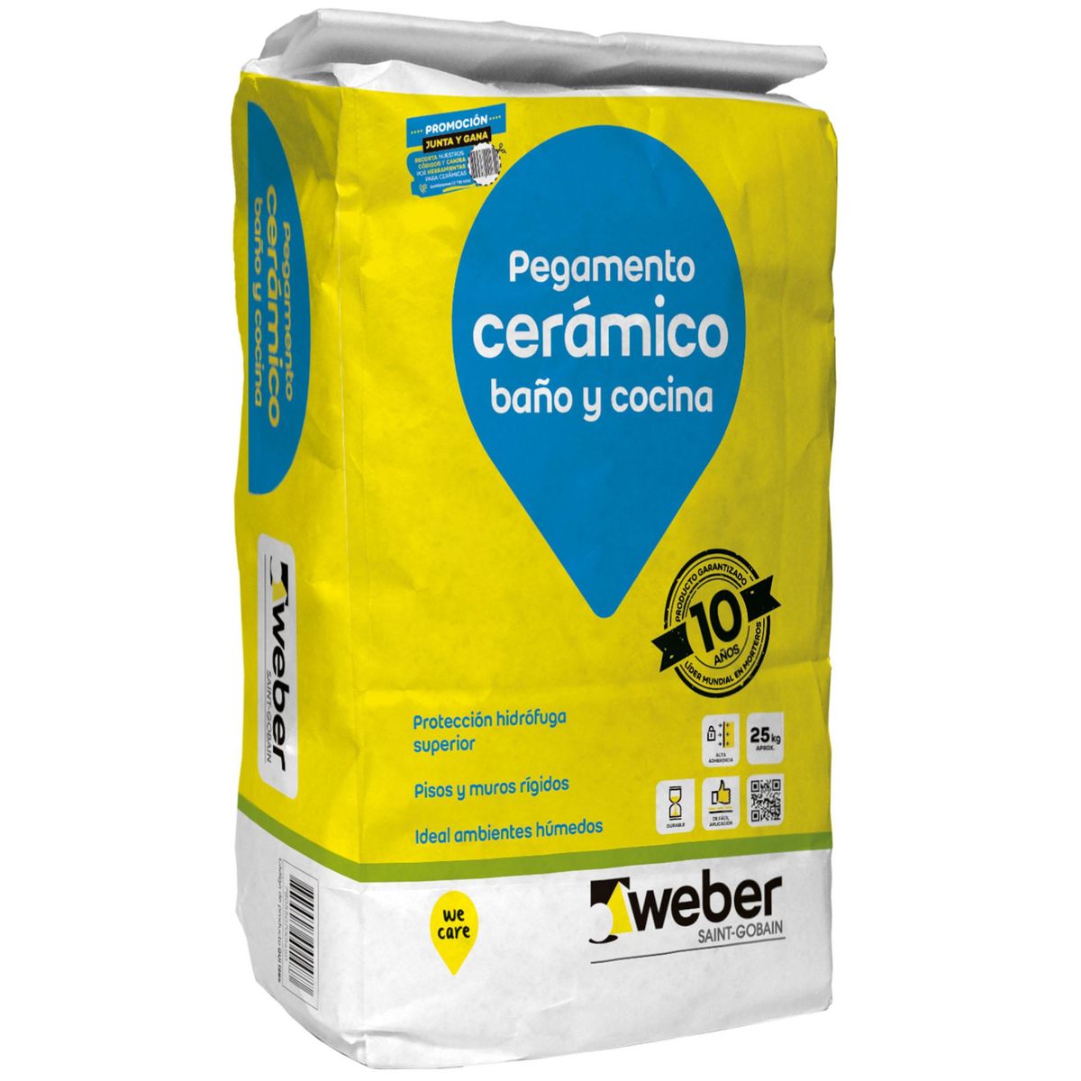 WEBER - Adhesivo Cerámico Piso y muro Superficie Rígido 25 kg