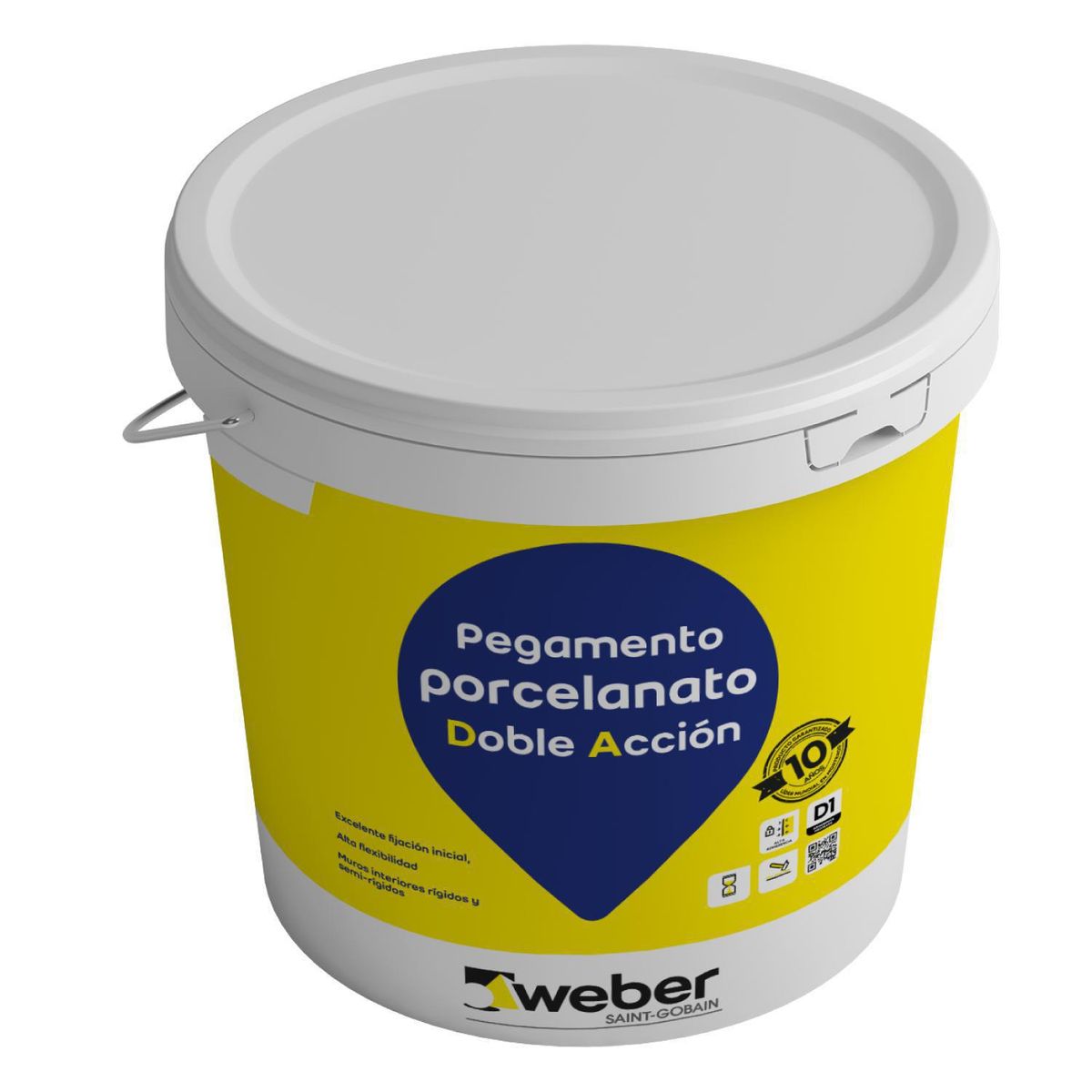 WEBER - Adhesivo Porcelanato Muro Superficie Rígido 25 kg