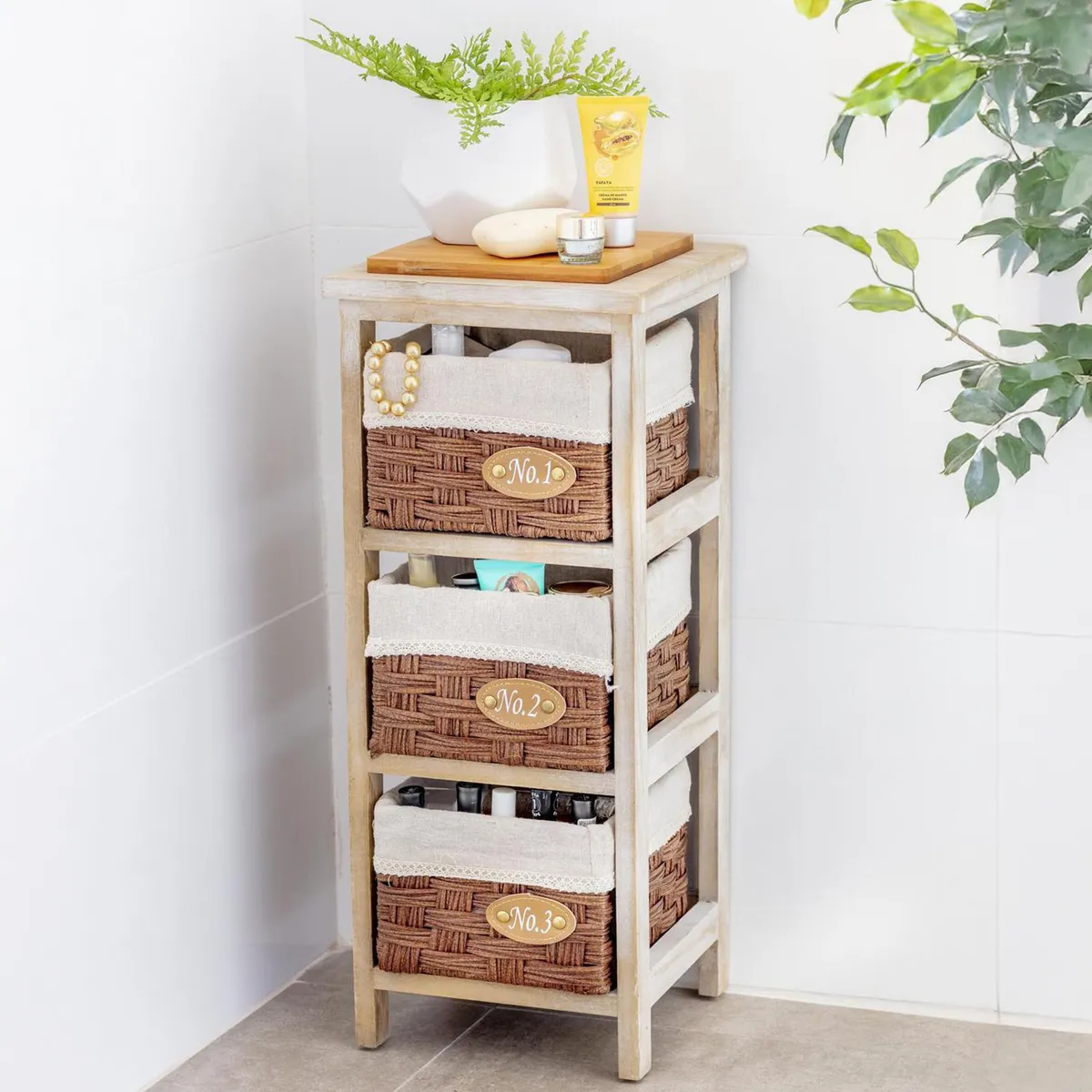 JUST HOME COLLECTION - Gabinete 25x60x25 cm 37.5 l Natural