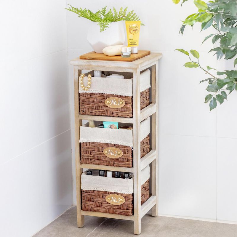 JUST HOME COLLECTION - Gabinete 25x60x25 cm  Natural