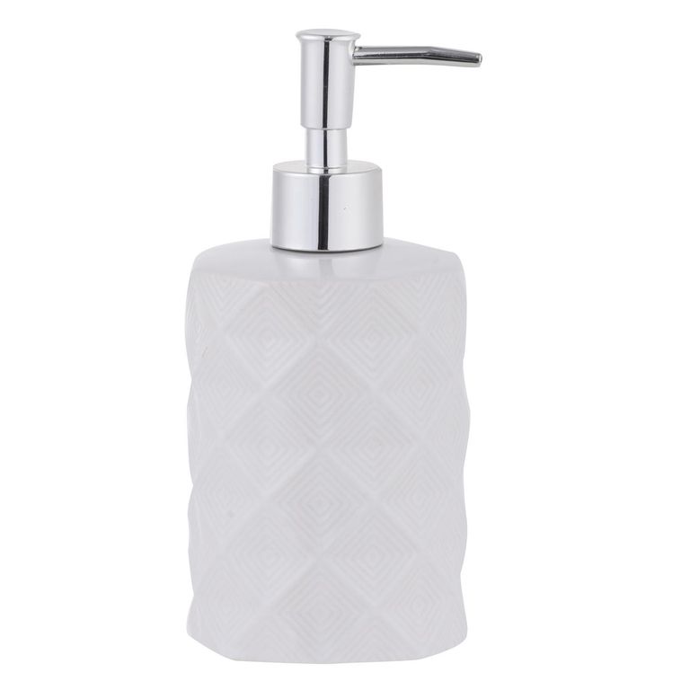 Dispensador De Jabón Rombos Blanco