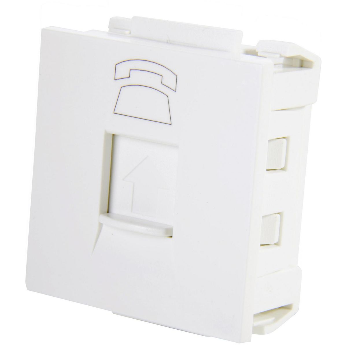 HALUX - Módulo de toma telefónica RJ11 10 A blanco