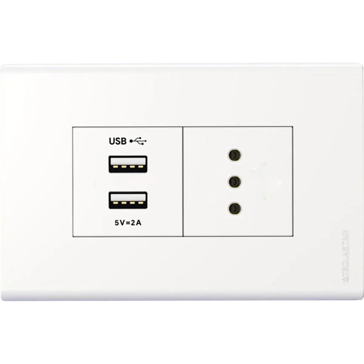 HALUX - Tomacorriente Simple 10 A Blanco