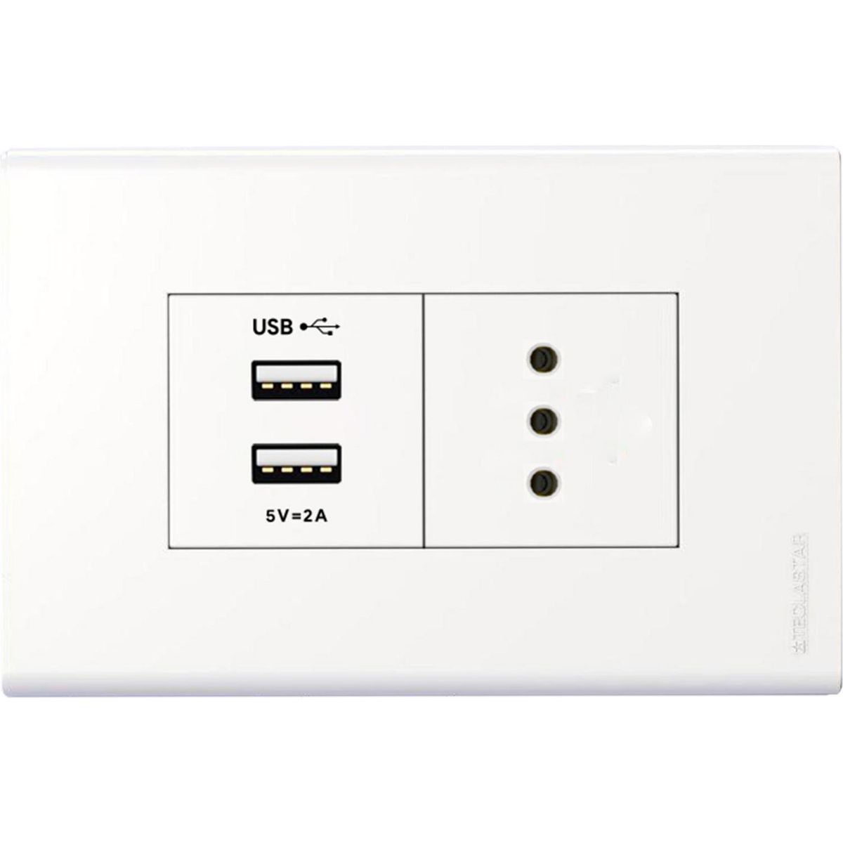 HALUX - Tomacorriente Simple 10 A Blanco