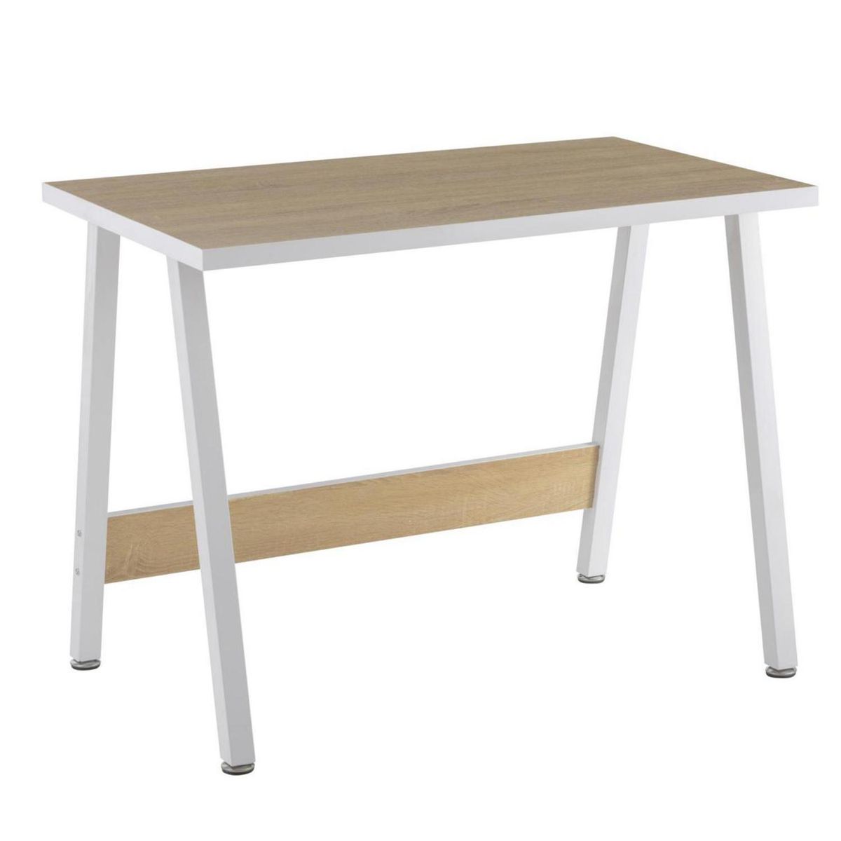 JUST HOME COLLECTION - Escritorio Pepe 100x58x75 cm blanco y oak