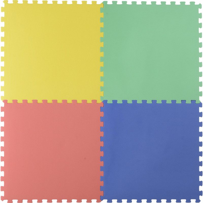 JUST HOME COLLECTION - Alfombra Puzzle 4 Piezas 60x60 cm Multicolor