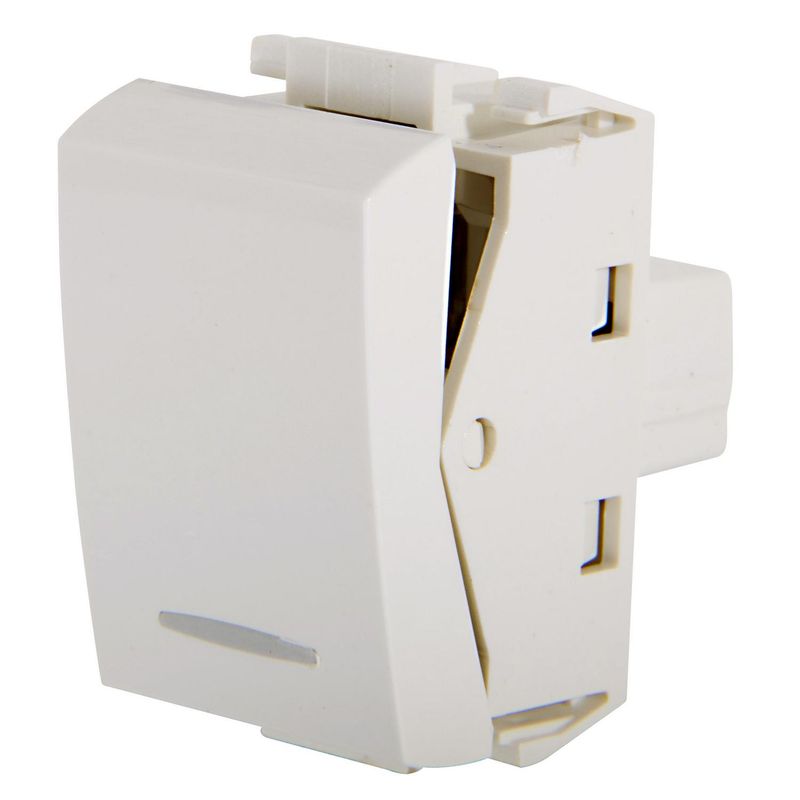 HALUX - Módulo interruptor conmutable 10 A blanco