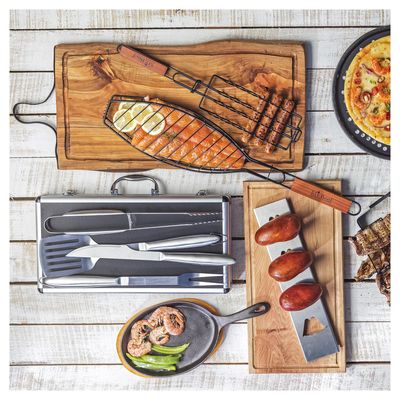 Imagen 2 del producto Tabla para picar madera 24x48 cm café