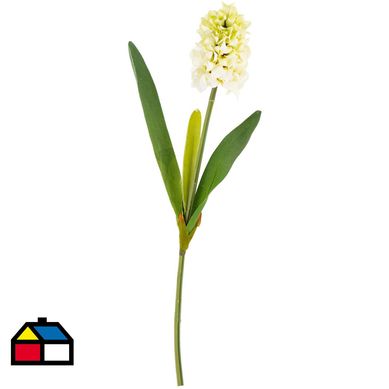Jacinto artificial 55 cm blanco