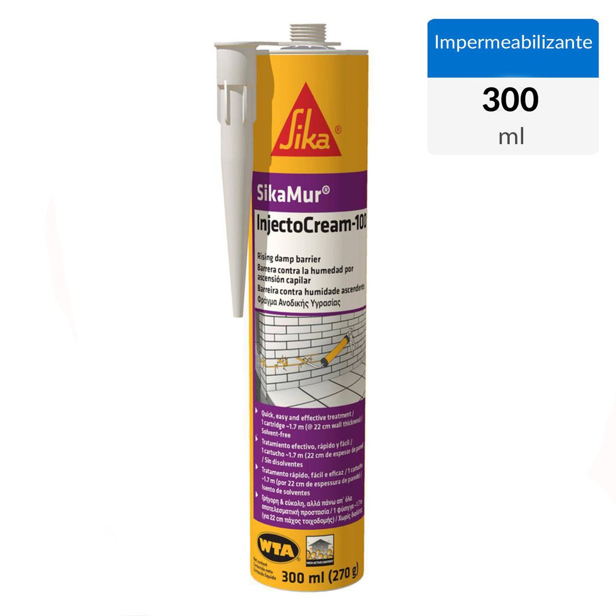 SIKA - Sikamur Resina Inyectable para Tratamiento de Humedad Cartucho 300 ml