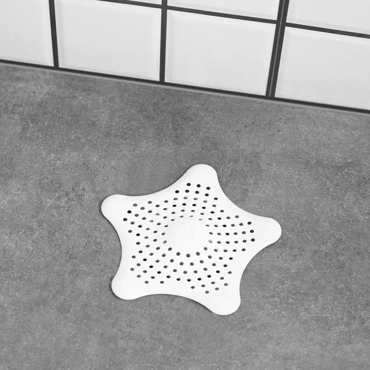 UMBRA - Saca pelos para ducha Star blanco