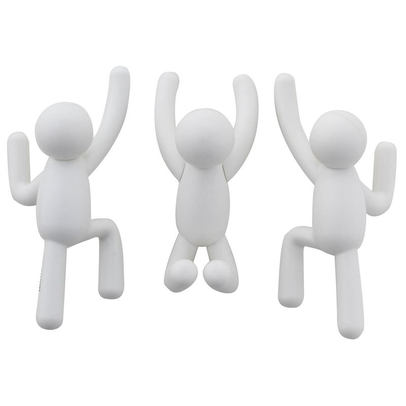 UMBRA - Set de 3 Ganchos Buddy Plástico Blanco
