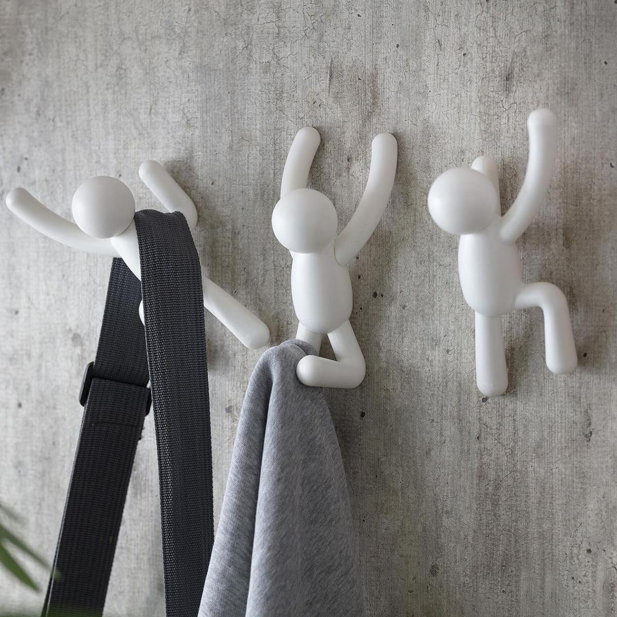 UMBRA - Set de 3 Ganchos Buddy Plástico Blanco