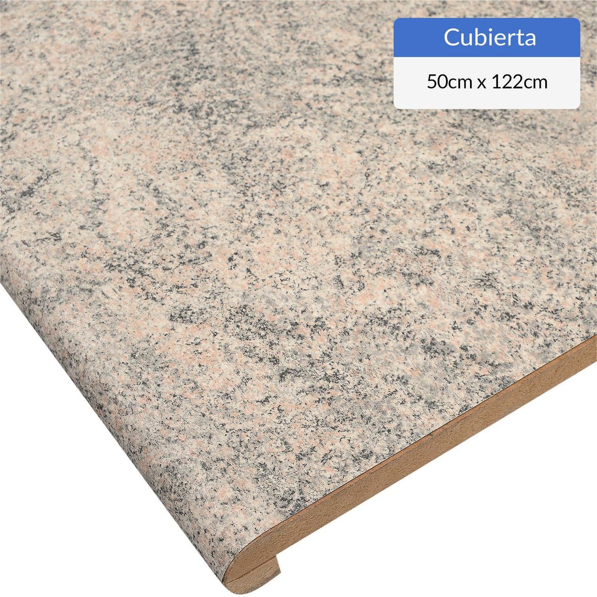 FILHER - Cubierta para Mesón de Cocina 122x50 cm de Melamina Gris