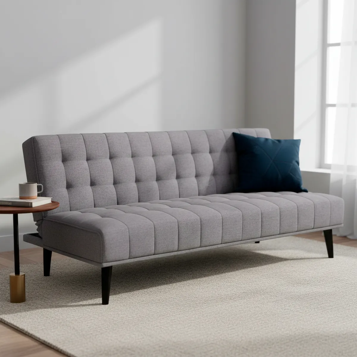 JUST HOME COLLECTION - Futón Montevide Grafito 180x86x81 cm