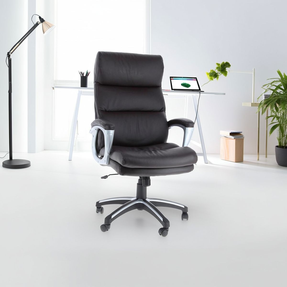 JUST HOME COLLECTION - Silla Escritorio Ejecutiva Laurus Café