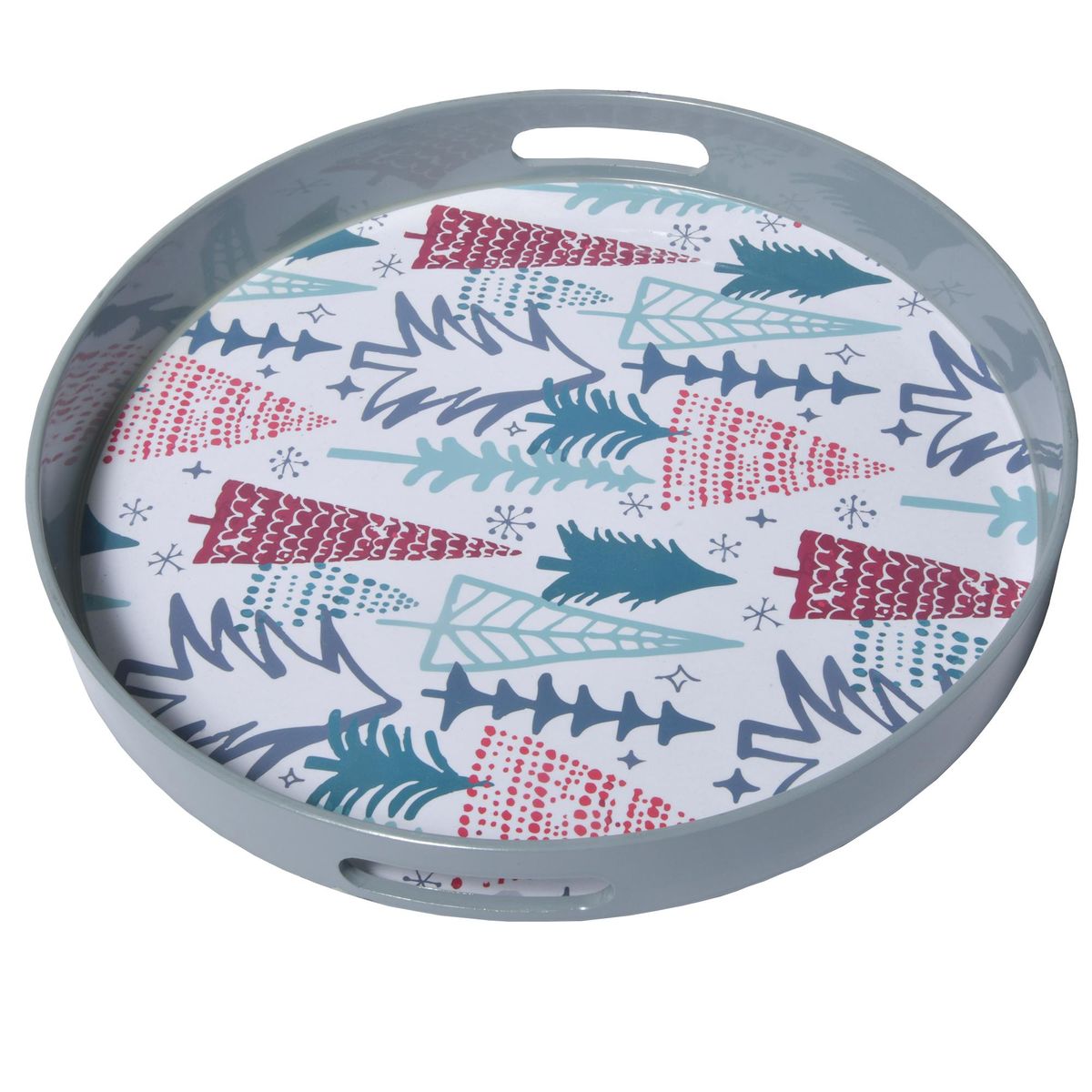 DECO EXPRESS - Bandeja 33x33 cm gris