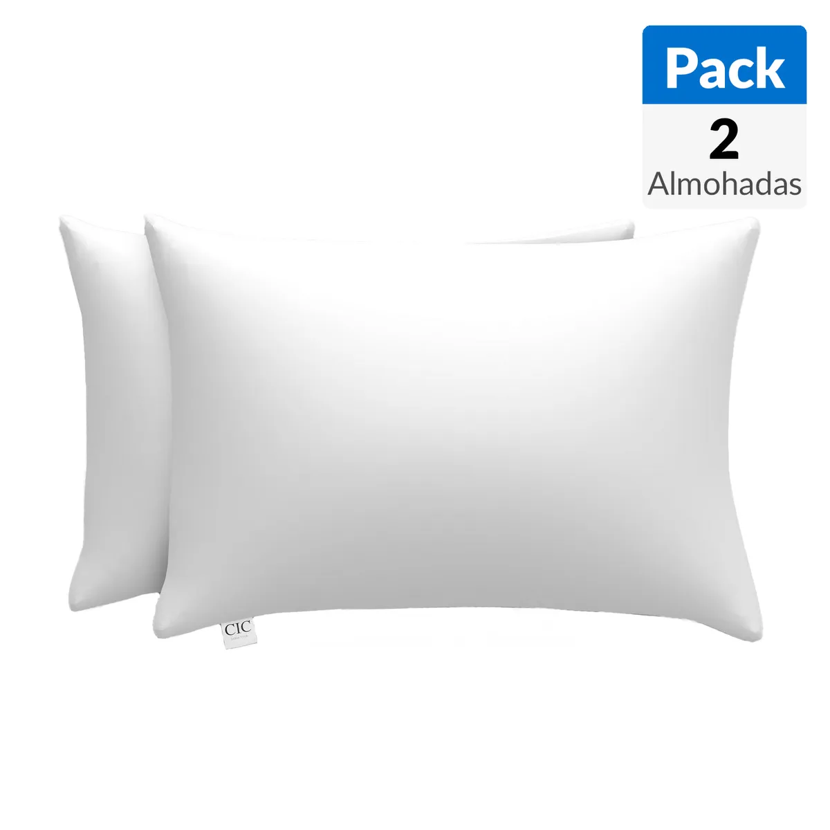 CIC - Pack de 2 Almohadas de Fibra sintética para Dormir 50x70 cm