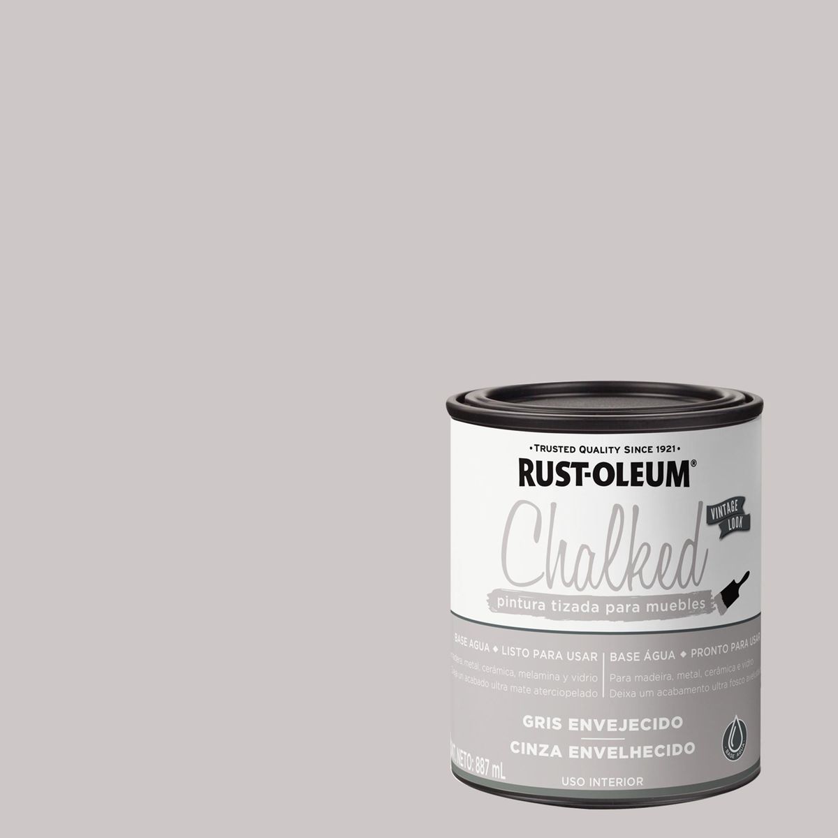 RUST OLEUM - Pintura Chalked Tizada Tarro 0.887 l Mate Gris Envejecido