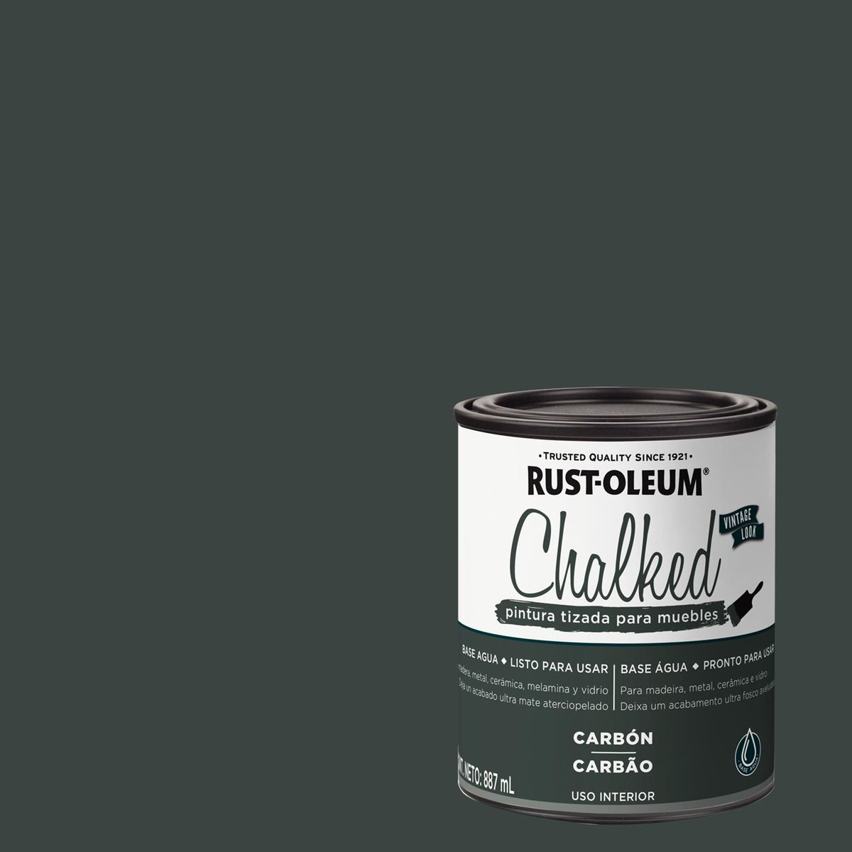 RUST OLEUM - Pintura Chalked Tizada Tarro 0.887 l Mate Carbon