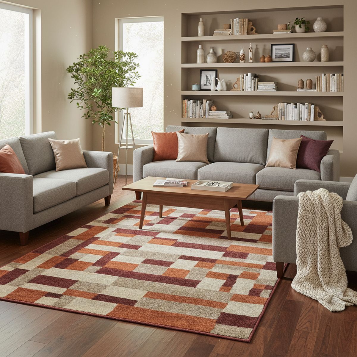 JUST HOME COLLECTION - Alfombra Portland 133x190 cm Polipropileno Naranjo