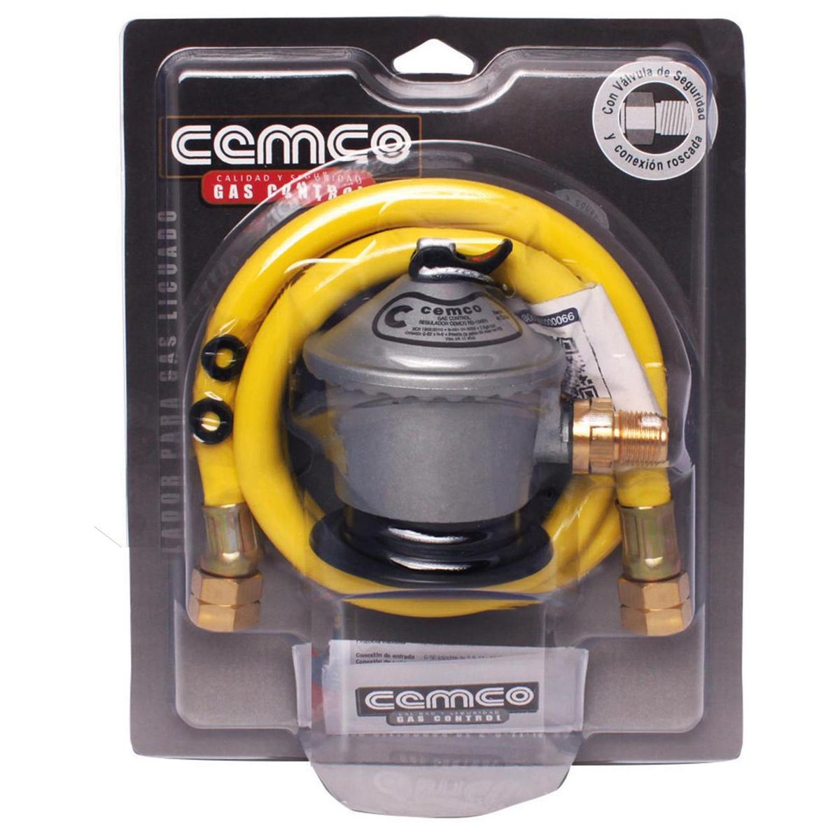 CEMCO - Kit regulador + manguera de gas 3/8" 100 cm