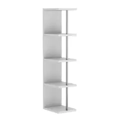 JUST HOME COLLECTION - Estante MDF 5 Nivel(es) 37.5x139x30 cm Blanco/Cromo