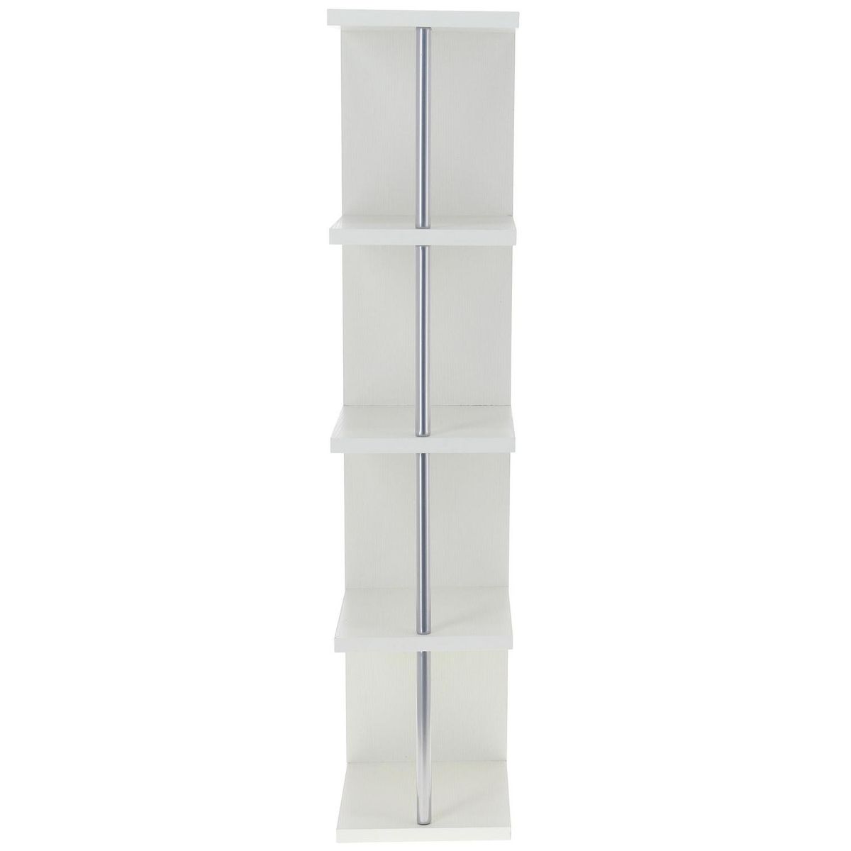JUST HOME COLLECTION - Estante MDF 5 Nivel(es) 37.5x139x30 cm Blanco/Cromo