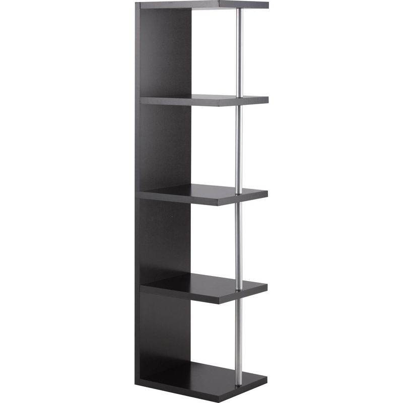 JUST HOME COLLECTION - Estante Aglomerado 5 Nivel(es) 37.5x139x30 cm Negro/Cromo
