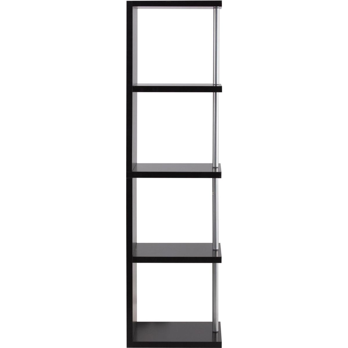 JUST HOME COLLECTION - Estante Aglomerado 5 Nivel(es) 37.5x139x30 cm Negro/Cromo