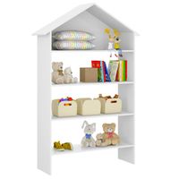 Estante Madera 4 Nivel(es) 88x160x22 cm Blanco