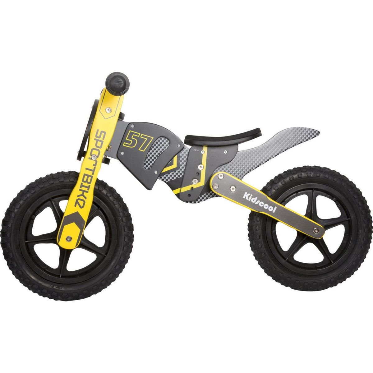 KIDSCOOL - Bicicleta Moto amarillo aro 12