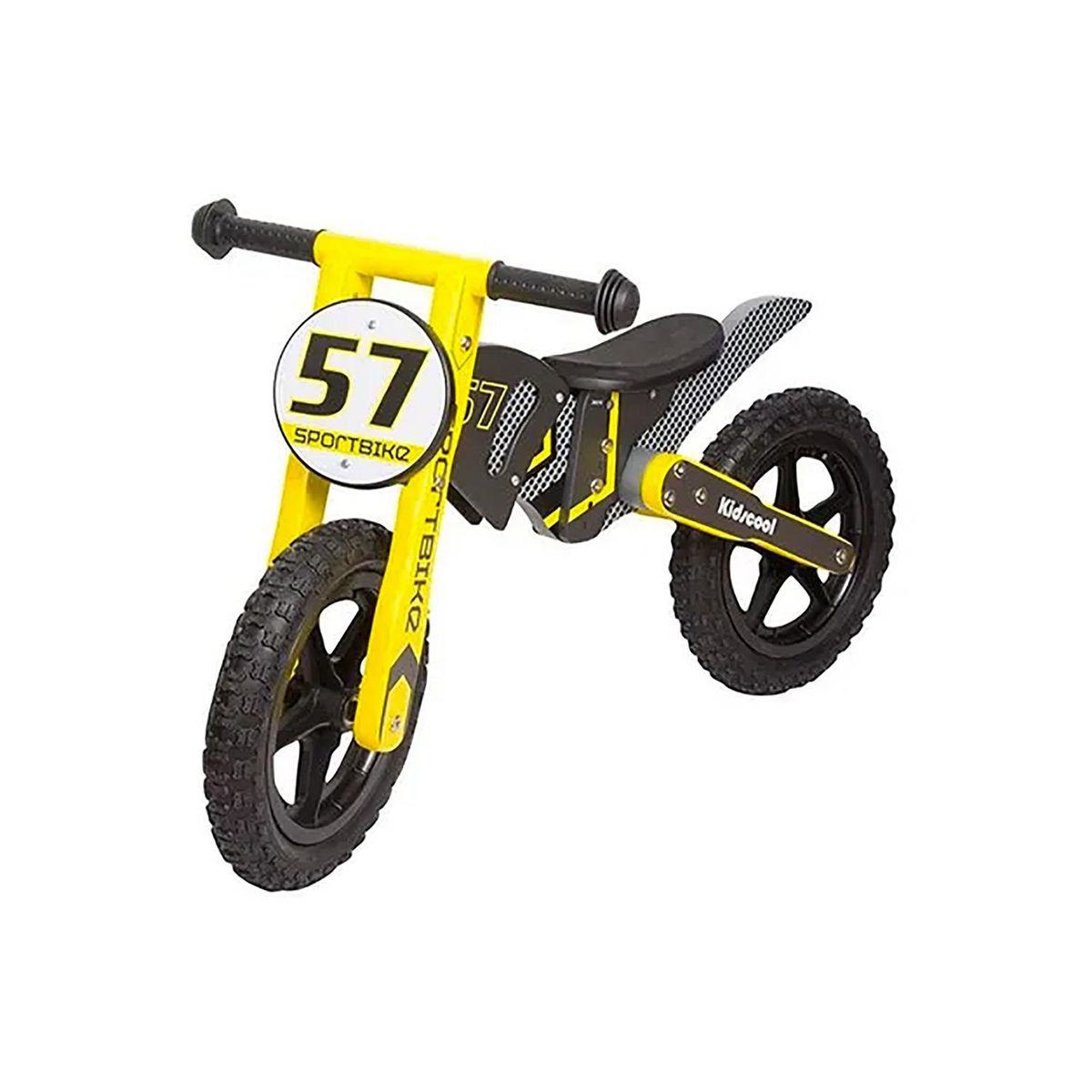 KIDSCOOL - Bicicleta Moto amarillo aro 12