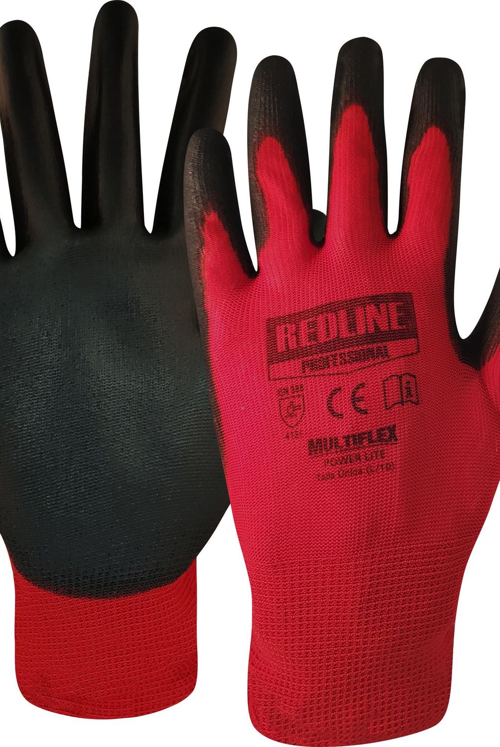 REDLINE - Pack 4 pares guantes multiflex multiuso látex amarillo negro