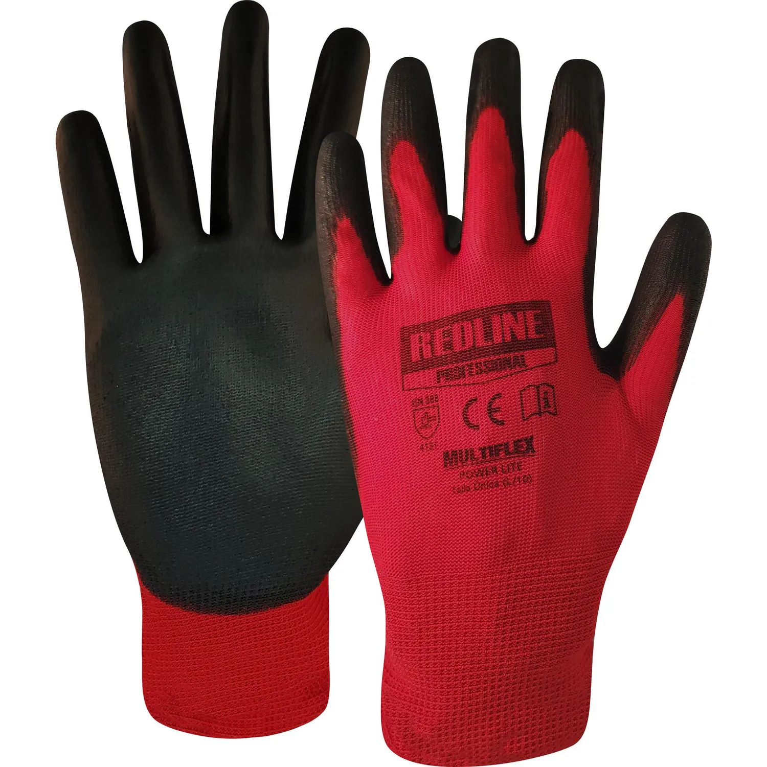 REDLINE - Guantes Pack 4 Pares Multiuso de Látex Talla única Negro